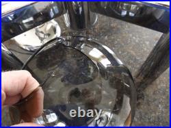 VTG Mid Century Modern 1970's 3 Light Chrome Smoked Glass Hanging Lamp Nice VTG Mid Century Modern 1970's 3 Light Chrome Smoked Glass Hanging Lamp Nice