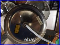 VTG Mid Century Modern 1970's 3 Light Chrome Smoked Glass Hanging Lamp Nice