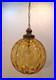VTG Mid Century Modern Amber Optic Bubble Glass Hanging Swag Lamp 1960's Rewired
