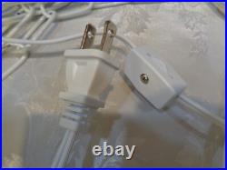 VTG Mid Century Modern Pineapple White Glass Hanging Swag Lamp 1960's Rewired