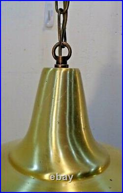 VTG Mid Century Modern Space Age UFO Flying Saucer Hanging Swag Lamp 1960's