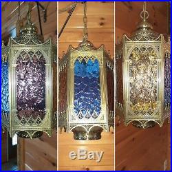 VTG Mid Century Retro Gothic Spanish/Tudor Hanging Swag Light/Lamp