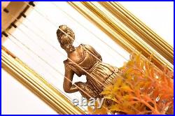 VTG Oil Rain Drip Nude Lady Greek Goddess Hanging Swag Lamp Light Brass 19