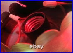 VTG Ruby Red Glass Pendant Swag Hanging Lamp Lavery & Co. C568989 Hard Wired