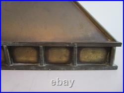 VTG Solid Brass Arts & Crafts Style Ceiling Hanging Swag Pendant Lamp Untested