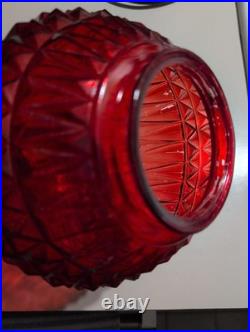 VTG mid century modern Hanging Red Swag Lamp Light