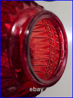 VTG mid century modern Hanging Red Swag Lamp Light