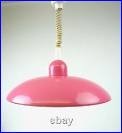 Very Rare Vintage Pink Original Postmodern 80s Memphis Age Hanging Lamp Pendant