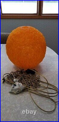 ViNTAGE Orange Mid Century Modern 13 Spaghetti NEW Lucite Hanging Swag Lamp