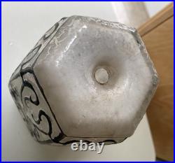 Vint. Glass Swag Brass & Glass Lamp Light. Works. YEAR Aprx. 25 Tall 20Round