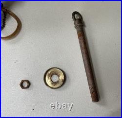 Vint. Glass Swag Brass & Glass Lamp Light. Works. YEAR Aprx. 25 Tall 20Round