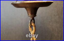 Vintage 1930s Hanging Light With Glass Shade Heavy