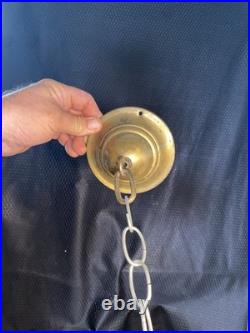 Vintage 1950s 60s Mid Century Modern Chrome 3 Tier Atomic Orb Swag Light Lamp