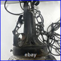 Vintage 1960-70s Acorn/Honeycomb Hanging Swag Lamp. Approx 18X7. READ