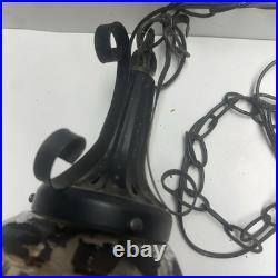 Vintage 1960-70s Acorn/Honeycomb Hanging Swag Lamp. Approx 18X7. READ