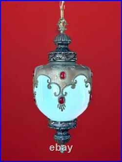 Vintage 1960's-1970's Retro Mcm Turkish Mosaic Glass Hanging Swag Light/Lamp Vintage 1960's-1970's Retro Mcm Turkish Mosaic Glass Hanging Swag Light/Lamp