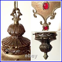 Vintage 1960's-1970's Retro Mcm Turkish Mosaic Glass Hanging Swag Light/Lamp Vintage 1960's-1970's Retro Mcm Turkish Mosaic Glass Hanging Swag Light/Lamp