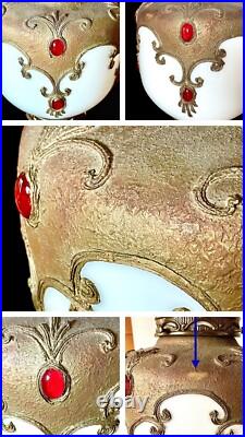 Vintage 1960's-1970's Retro Mcm Turkish Mosaic Glass Hanging Swag Light/Lamp