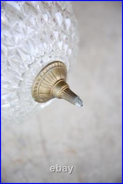 Vintage 1960's MCM Hollywood Regency Pineapple Glass Hanging Swag Lamp Light Vintage 1960's MCM Hollywood Regency Pineapple Glass Hanging Swag Lamp Light