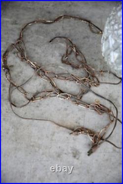 Vintage 1960's MCM Hollywood Regency Pineapple Glass Hanging Swag Lamp Light Vintage 1960's MCM Hollywood Regency Pineapple Glass Hanging Swag Lamp Light