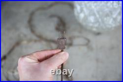 Vintage 1960's MCM Hollywood Regency Pineapple Glass Hanging Swag Lamp Light