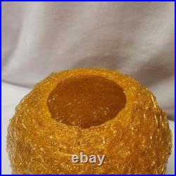 Vintage 1960's MID CENTURY MODERN Orange SPAGHETTI SWAG Lamp ShadeSpun Lucite