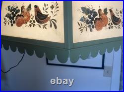 Vintage 1960's Sears 6 Panel Hanging Light Fixture. Merry Mushroom Style. Works