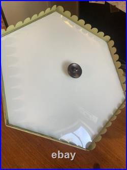 Vintage 1960's Sears 6 Panel Hanging Light Fixture. Merry Mushroom Style. Works