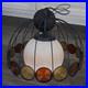 Vintage 1970's Lightcraft MCM Umbrella Cage Pendant Light Fixture