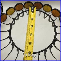 Vintage 1970's Lightcraft MCM Umbrella Cage Pendant Light Fixture