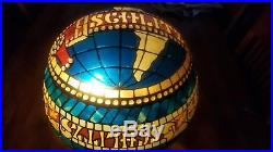 Vintage 1977 Schlitz Beer Pool Hanging Globe Lamp Light Bar Sign