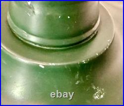 Vintage 20 Industrial Radial Wave Ruffled Light Fixture Shade Green Pendant
