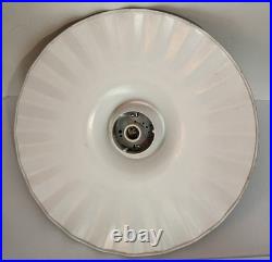 Vintage 20 Industrial Radial Wave Ruffled Light Fixture Shade Green Pendant