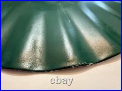 Vintage 20 Industrial Radial Wave Ruffled Light Fixture Shade Green Pendant