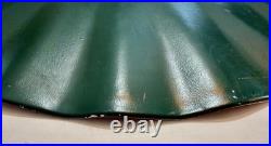 Vintage 20 Industrial Radial Wave Ruffled Light Fixture Shade Green Pendant