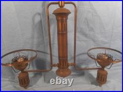 Vintage 2 Light Hanging Chandelier Replica Gas Lamp Style