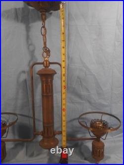 Vintage 2 Light Hanging Chandelier Replica Gas Lamp Style Vintage 2 Light Hanging Chandelier Replica Gas Lamp Style