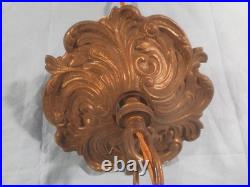 Vintage 2 Light Hanging Chandelier Replica Gas Lamp Style