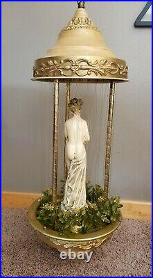 Vintage 30 Hanging Oil Motion Rain Lamp Nude Lady Greek Goddess Retro 1970s