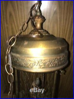 Vintage 32 Hanging Oil Rain Lamp-See Details