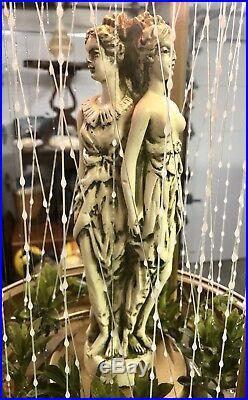 Vintage 36 Creative Inc 3 Goddess Hanging Oil Rain String Lamp Nude Ladies RARE