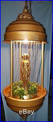 Vintage 36 Hanging Triple Goddess Oil Rain Lamp RARE