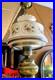 Vintage 3-WAY Farmhouse Swag Hanging Hurricane Milk Glass Light Floral NICE