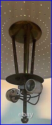 Vintage 50s 60s Harmony House Brass Ceiling Light Fixture MCM Lamp Mid Century