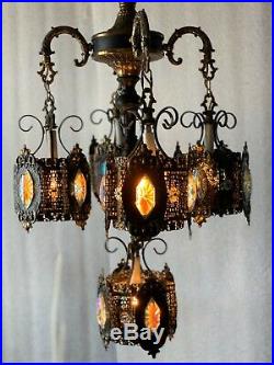 Vintage 5-Light Chandelier Lighting Hanging Fixture Pendent Lamp