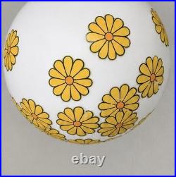 Vintage 60's MCM Milk Glass Globe Daisy Pendant Swag Hanging Lamp Light Vintage 60's MCM Milk Glass Globe Daisy Pendant Swag Hanging Lamp Light