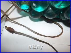 Vintage 60's and 70's Lucite Blue and Green Grapes Hanging Lamp