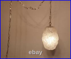 Vintage 60s 70s Lucite Swag Light Hanging Ribbon Lamp