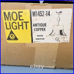 Vintage 60s Moe Lighting Ceiling Saucer Lamp MCM Atomic Stripes FOR PARTS In Box