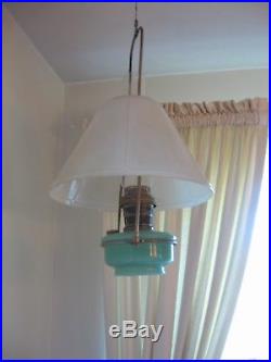 Vintage Aladdin Hanging Oil Lamp Beautiful Aladdin Glass Shade Model B
